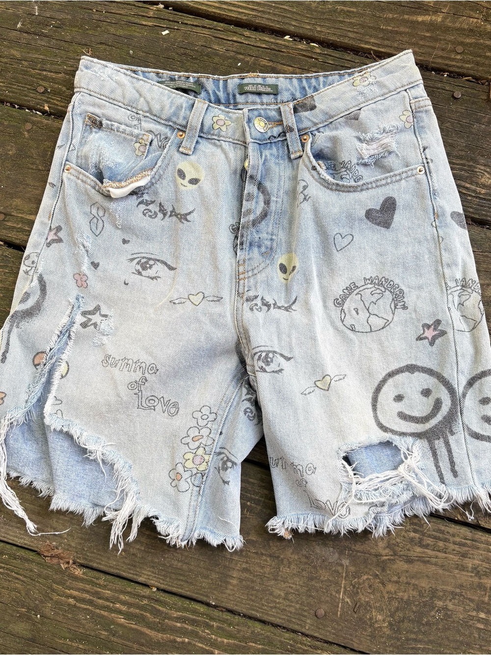 Wild Fable Printed High Rise Bermuda Shorts Women’s Size 2